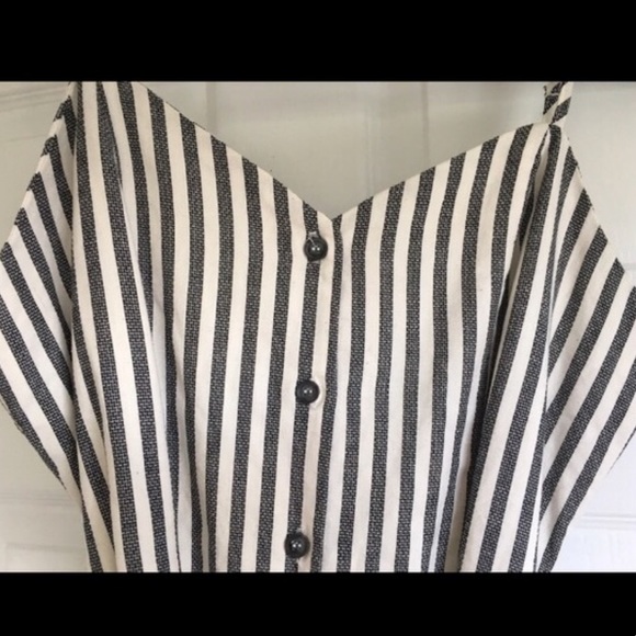 🚫SOLD🚫 Linen Striped Button Dress - Picture 3 of 3